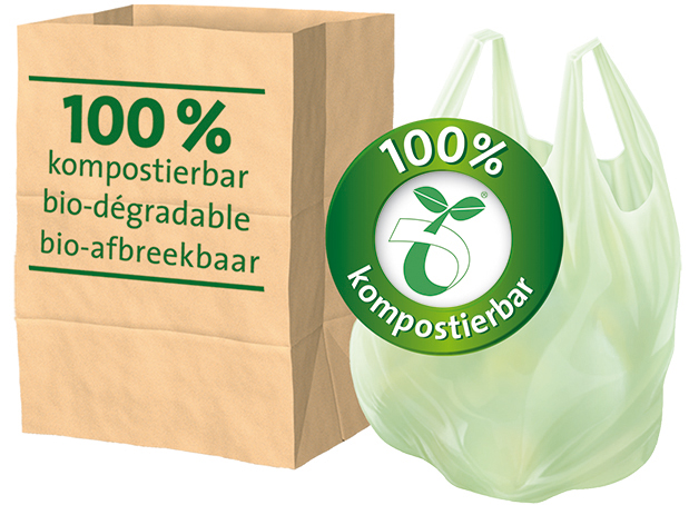 Eco-film organic waste bags with handles Eco-film organic waste bags with handles
